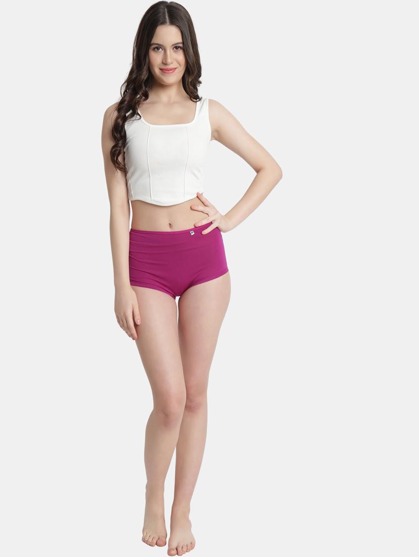 purple modal boy shorts panty - 20059889 - Standard Image - 3