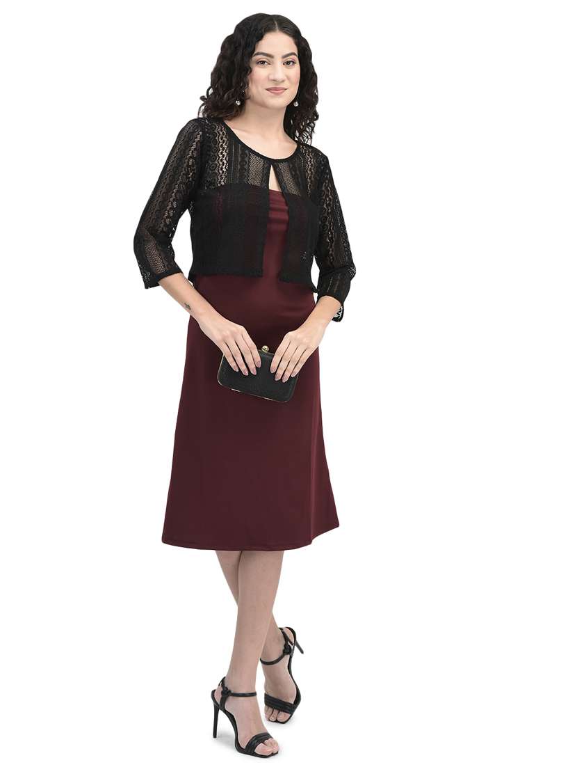 women's layered knee length dress - 20059961 -  Zoom Image - 0