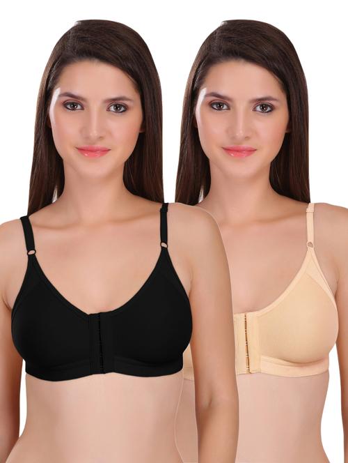 pack of 2 solid non-wired t-shirt bra - 20060026 - Standard Image - 0