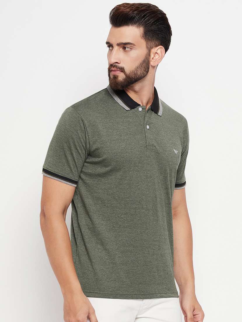men's solid cotton polo t-shirt