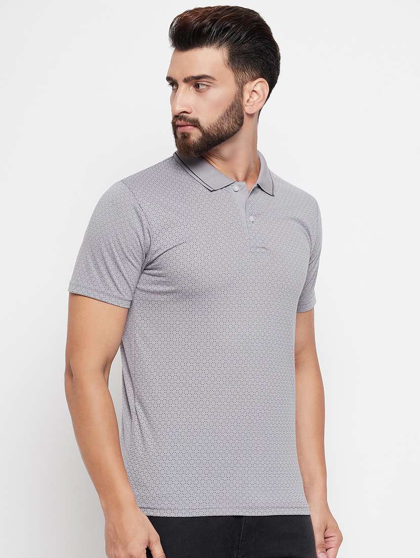 men's printed cotton polo t-shirt