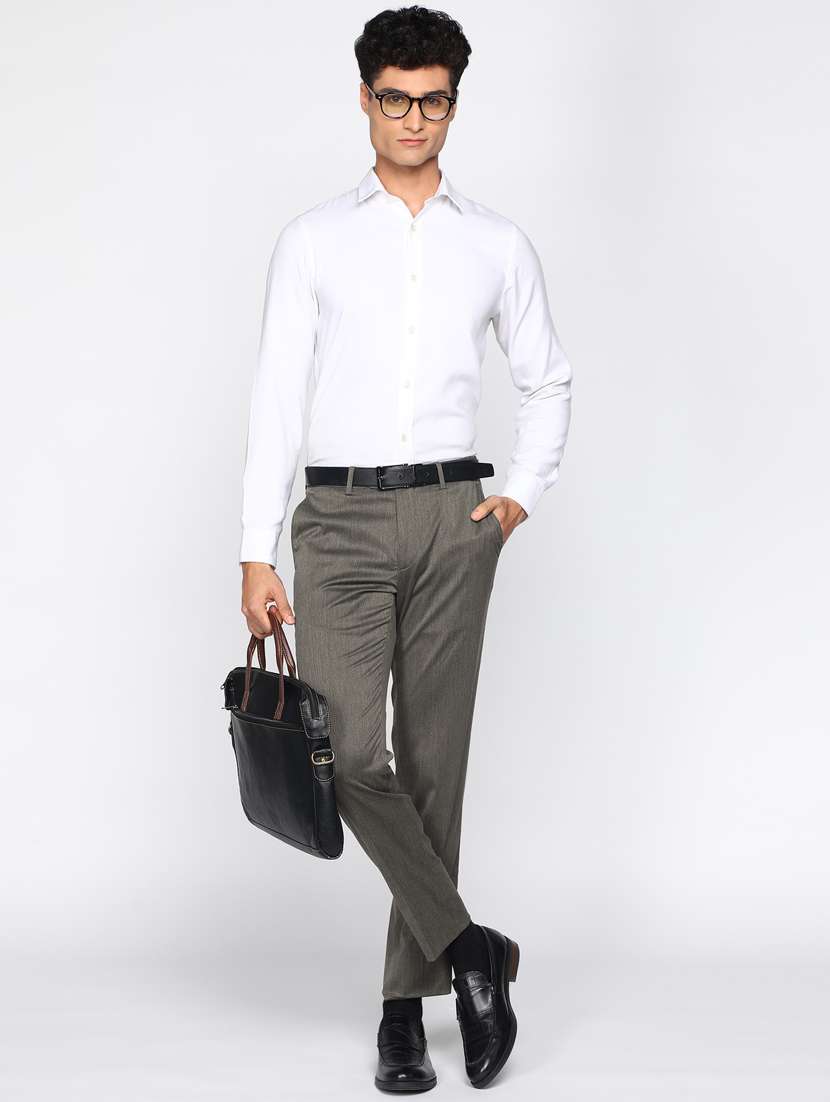 streetvibes regular fit men grey trousers - 20060277 -  Standard Image - 3