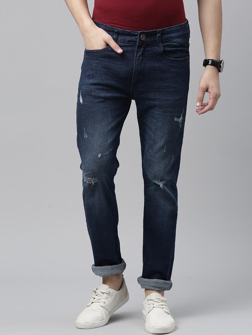 blue cotton ripped jeans - 20060317 - Zoom Image - 0