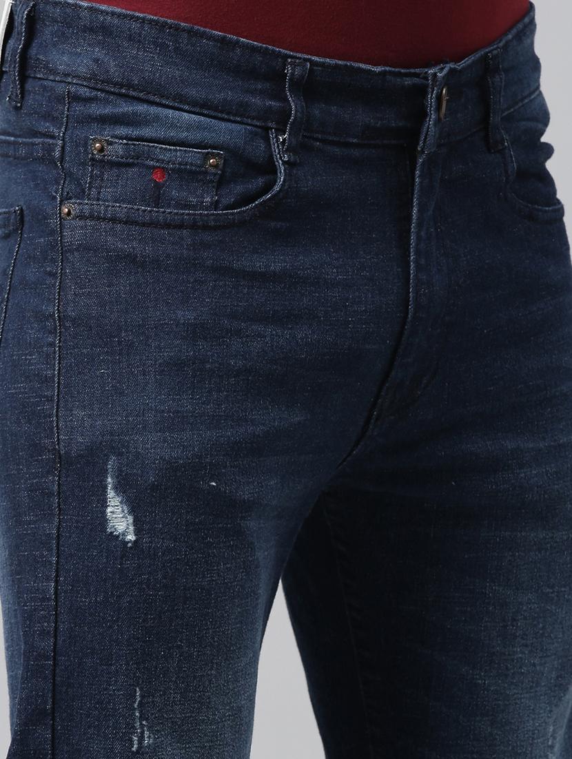 blue cotton ripped jeans - 20060317 - Standard Image - 5