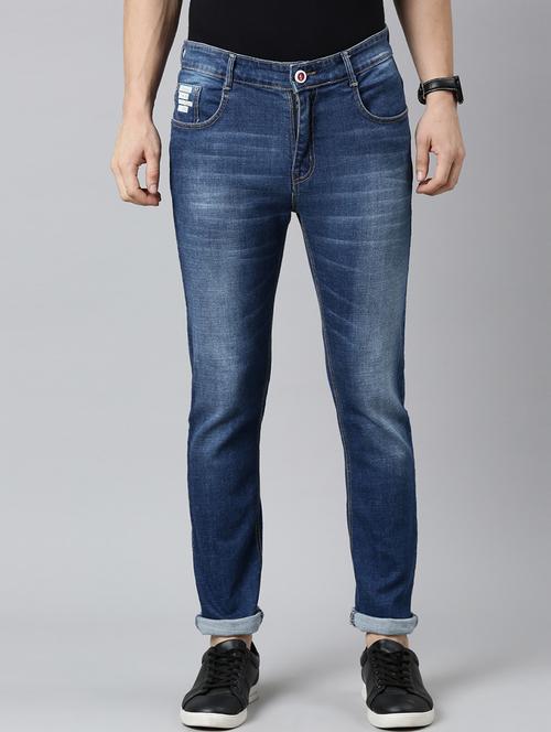 mens slim fit plain jeans - 20060368 - Standard Image - 0