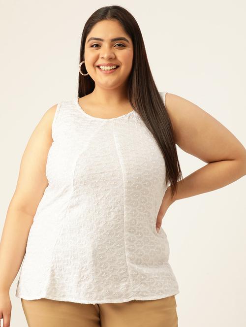 women's straight round neck top - 20060406 -  Standard Image - 0