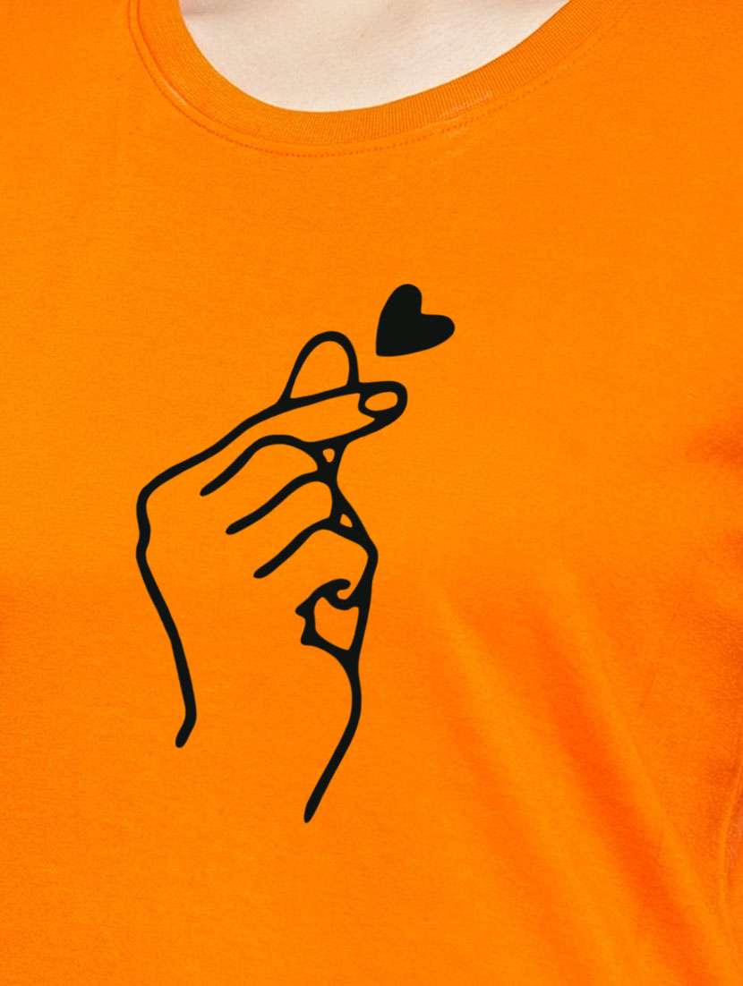 women's chest print round neck t-shirt - 20060507 - Standard Image - 5