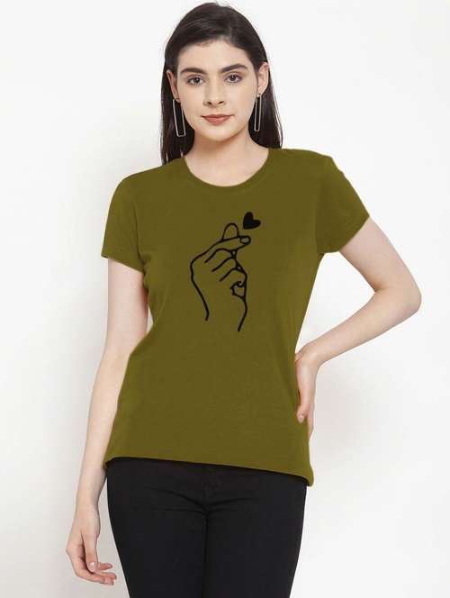 women's front print round neck t-shirt - 20060510 - Standard Image - 0