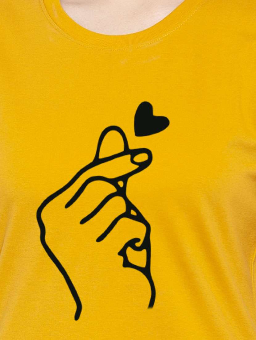 women's front print round neck t-shirt - 20060512 -  Standard Image - 5