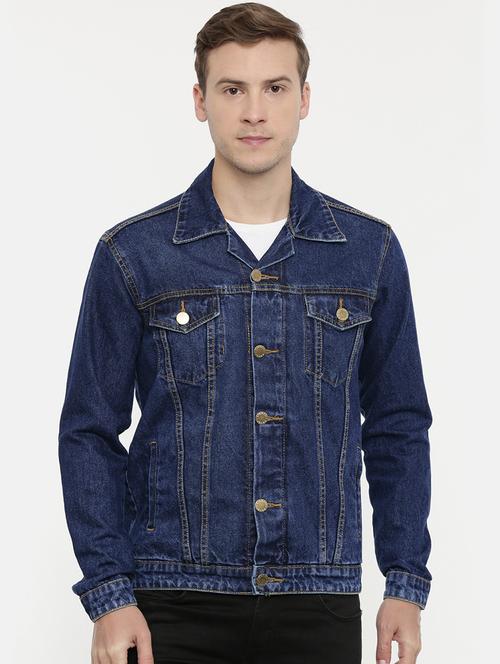 blue washed denim jacket - 20061599 - Standard Image - 0