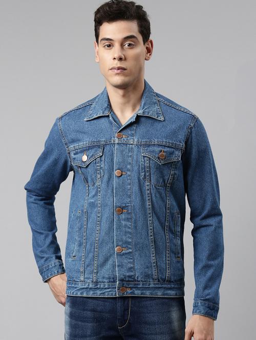 blue washed denim jacket - 20061602 - Standard Image - 0