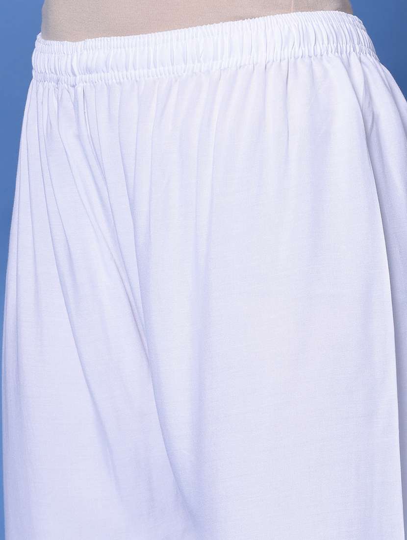 self design straight palazzo - 20064047 -  Standard Image - 5