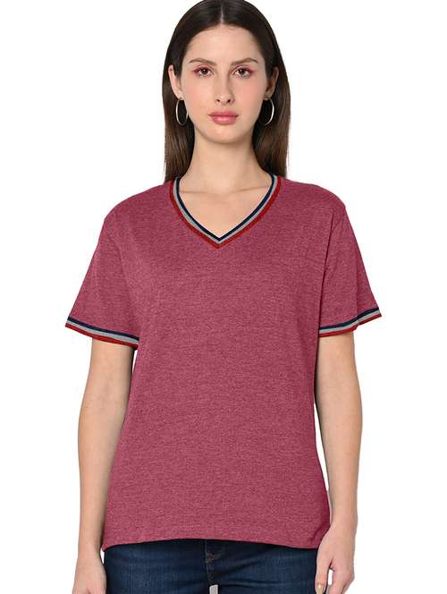 solid cotton blend regular t-shirt - 20067557 -  Standard Image - 0