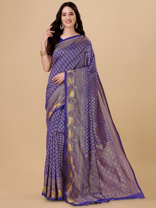 self design zari work banarasi saree - 20067717 -  Standard Image - 0