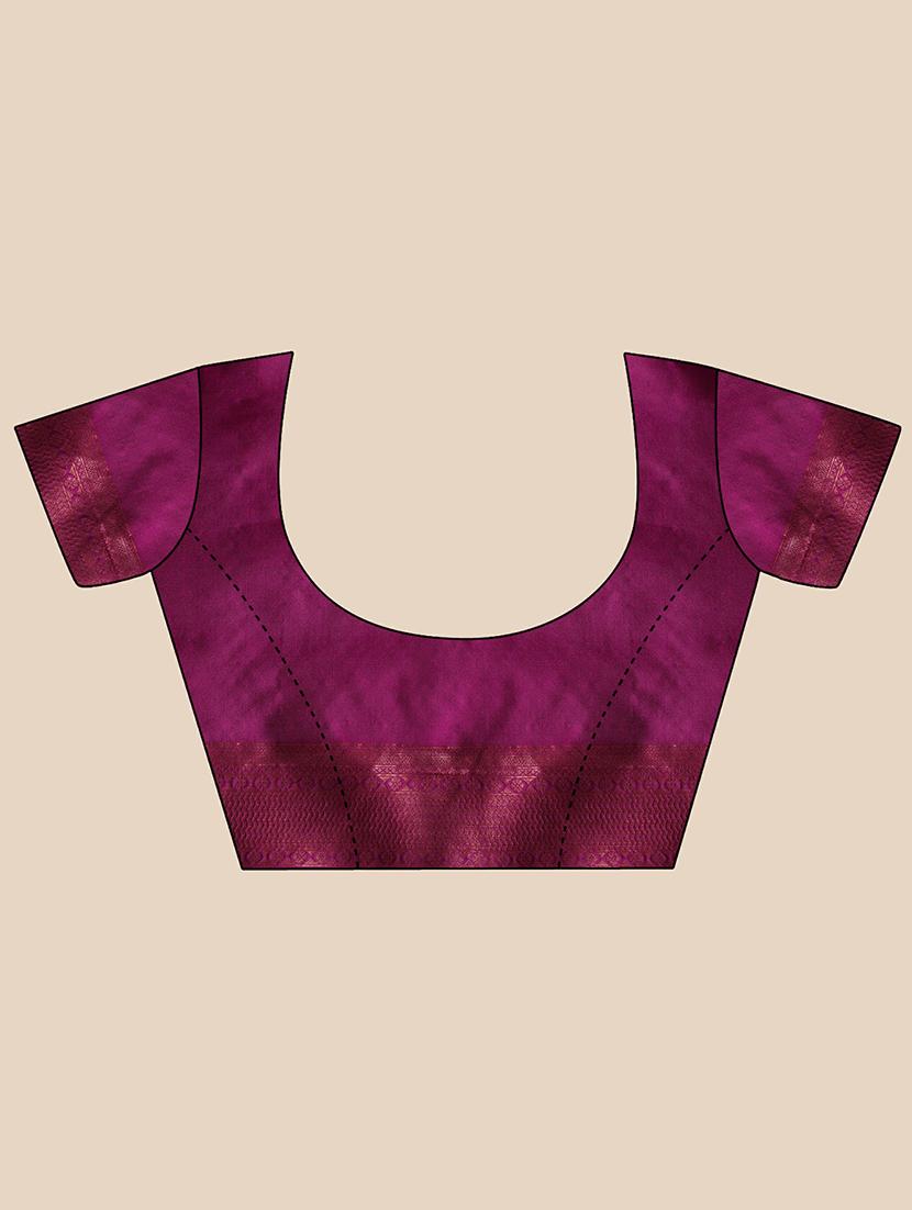 purple banarasi saree with blouse - 20067741 - Standard Image - 3