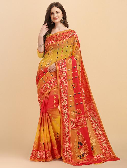 pink jamdani saree with blouse - 20067896 -  Standard Image - 0