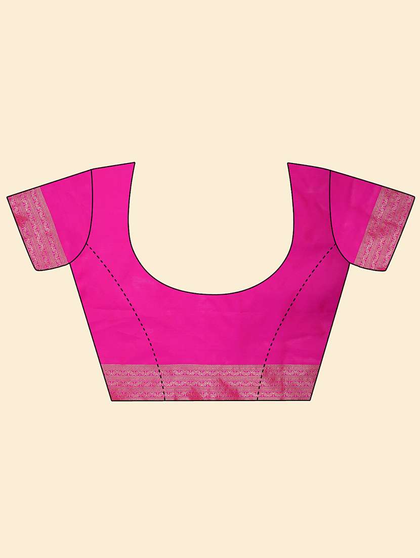 pink silk banarasi saree with blouse - 20068064 - Standard Image - 3