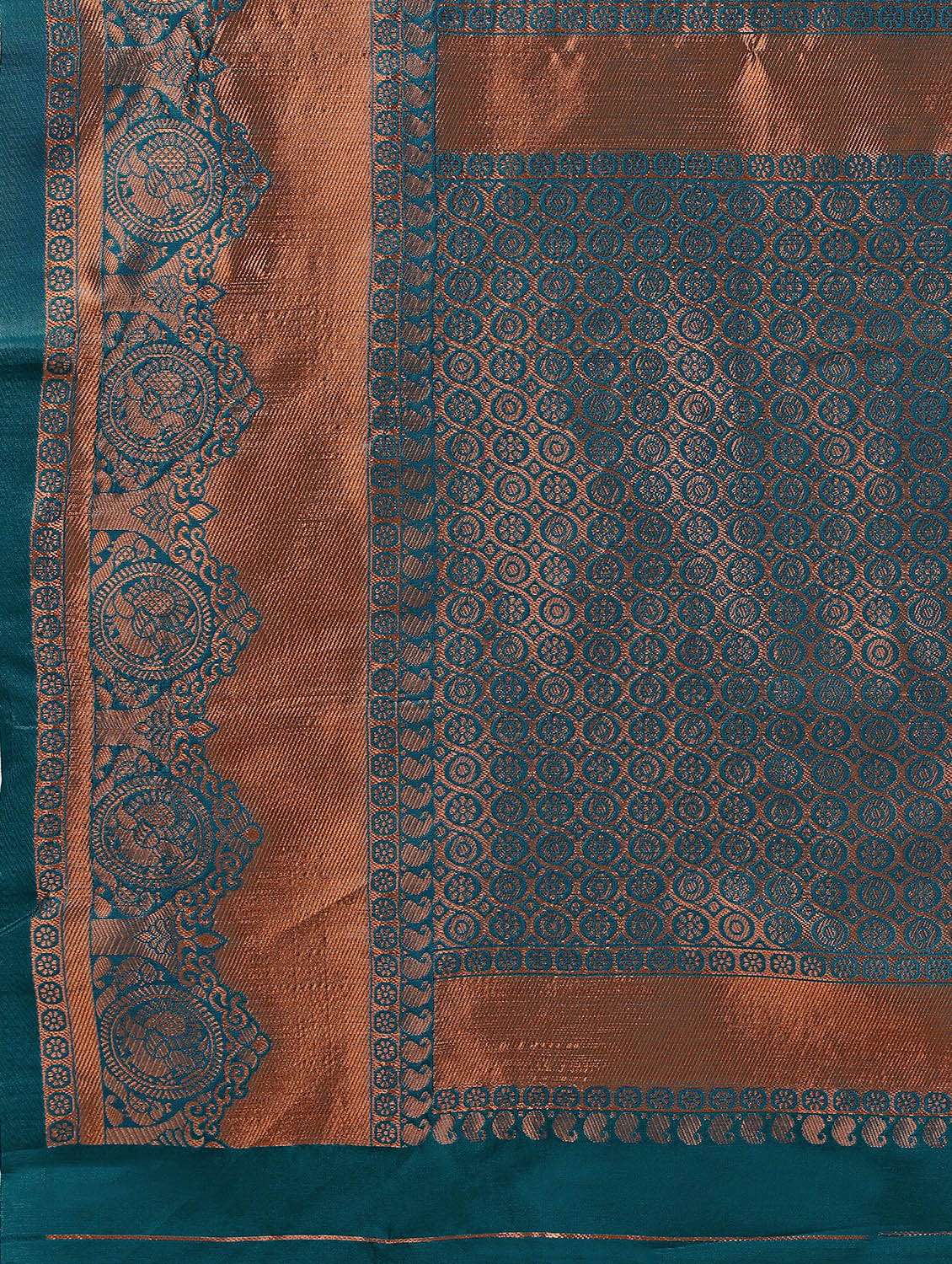 blue banarasi saree with blouse - 20068144 -  Standard Image - 3