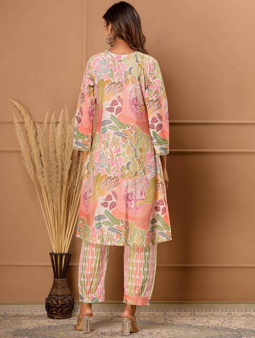 printed kurta pant set - 20068442 - Standard Image - 3