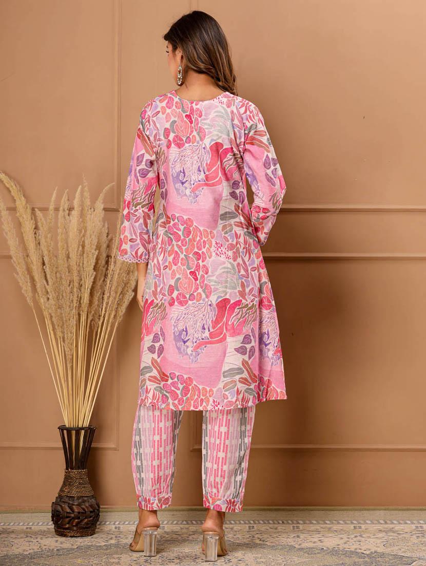 printed kurta pant set - 20068443 - Standard Image - 3
