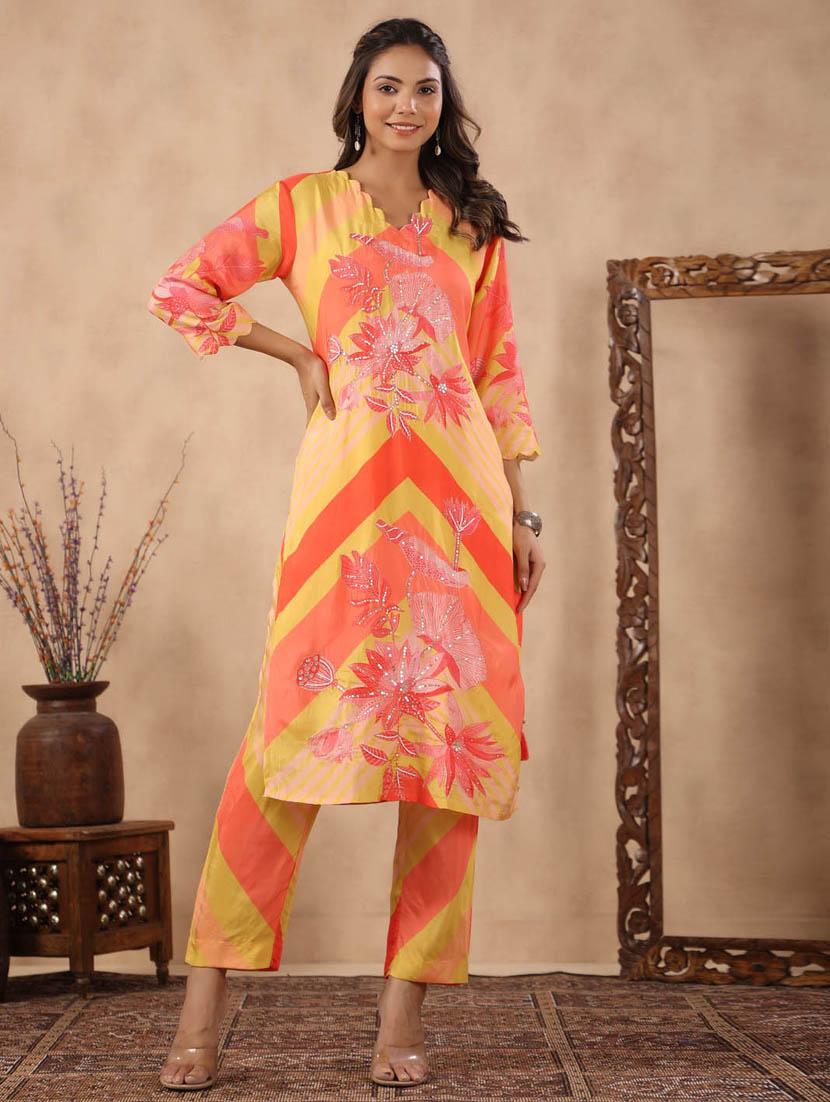 printed kurta pant set - 20068447 - Zoom Image - 0