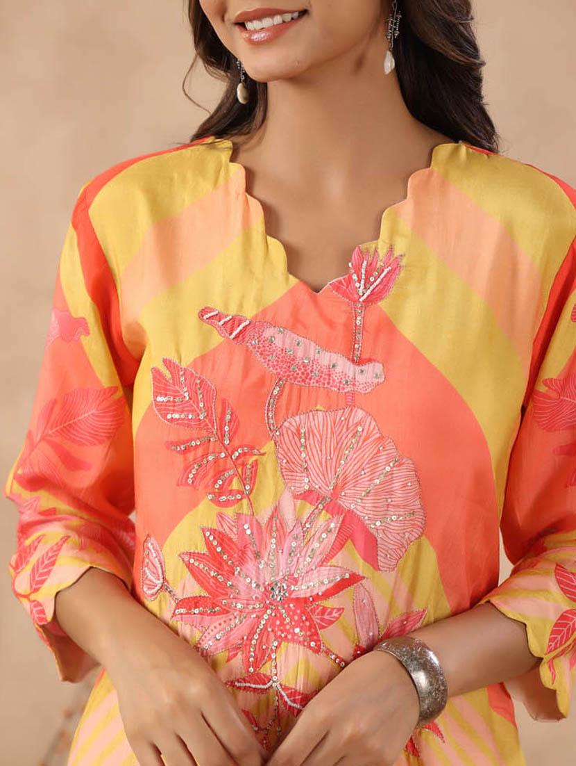 printed kurta pant set - 20068447 - Standard Image - 5