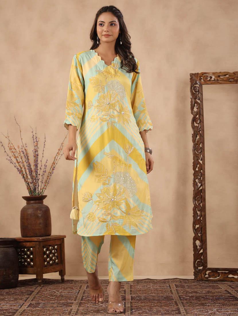 printed kurta pant set - 20068449 - Zoom Image - 0