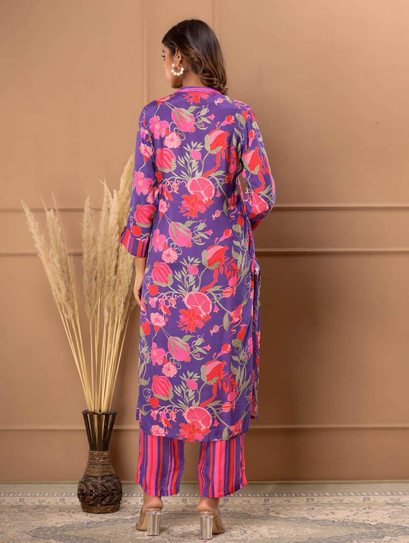 printed kurta pant set - 20068477 - Standard Image - 3