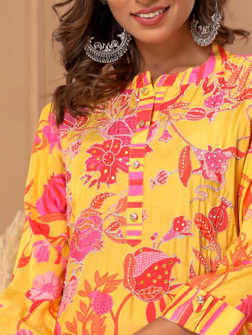 printed kurta pant set - 20068479 - Standard Image - 5