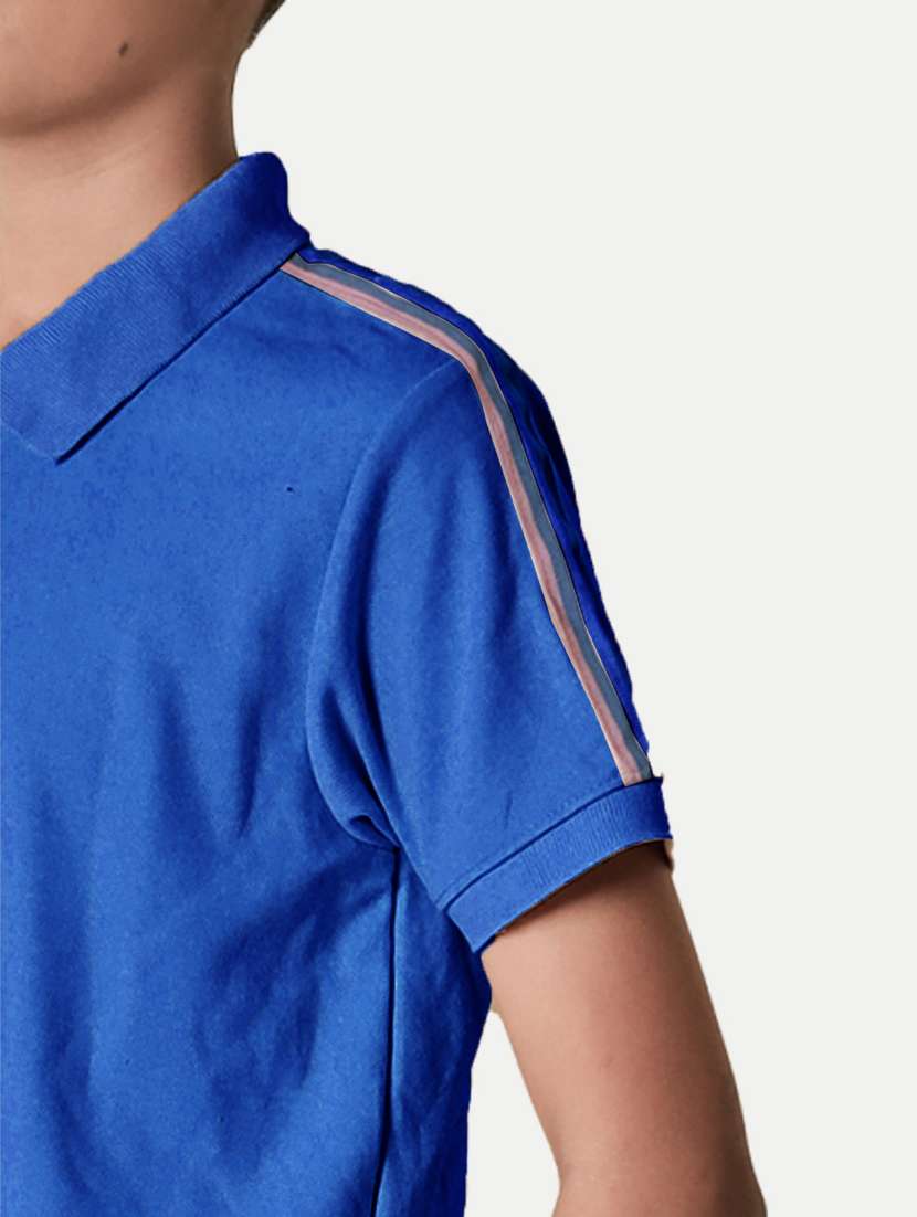 boys solid cotton polo t-shirt - 20069185 -  Standard Image - 3