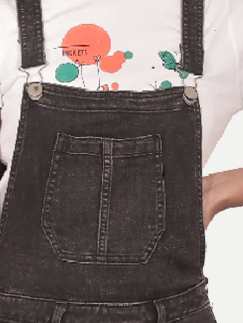 girls cotton dungaree jump suit - 20069278 -  Standard Image - 3