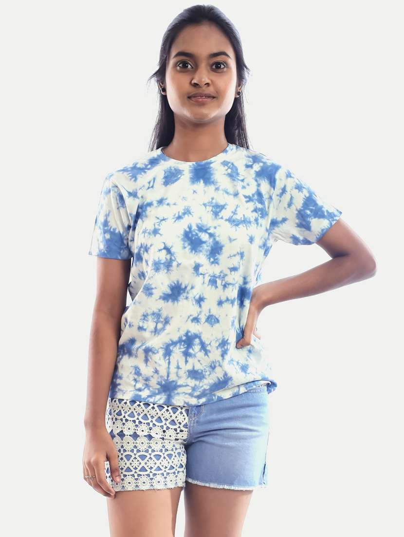 blue cotton tee - 20069409 - Zoom Image - 0