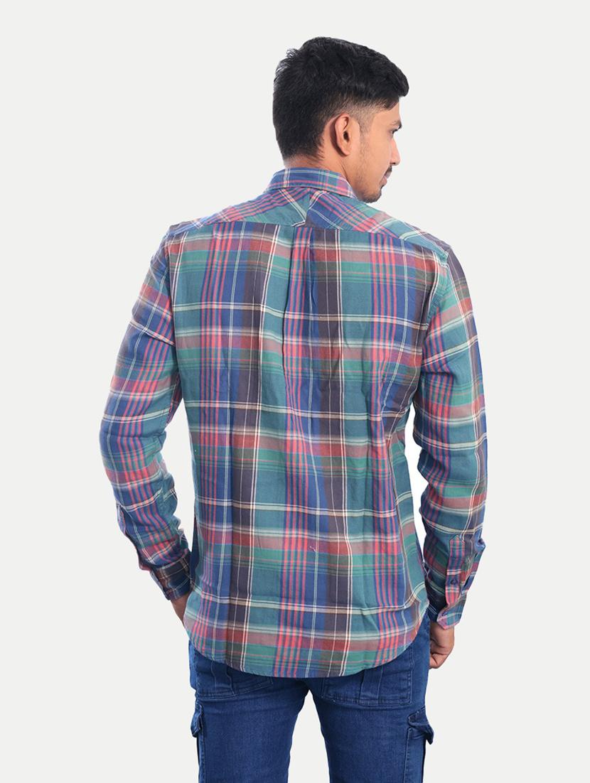 mens checks casual shirt - 20069565 - Standard Image - 3