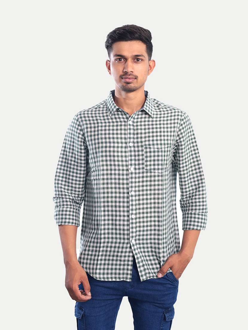 mens checks casual shirt