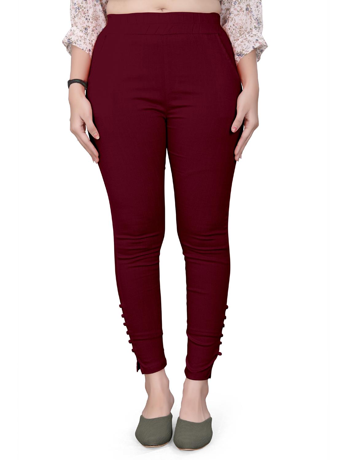 purple cotton trousers - 20069864 - Zoom Image - 0