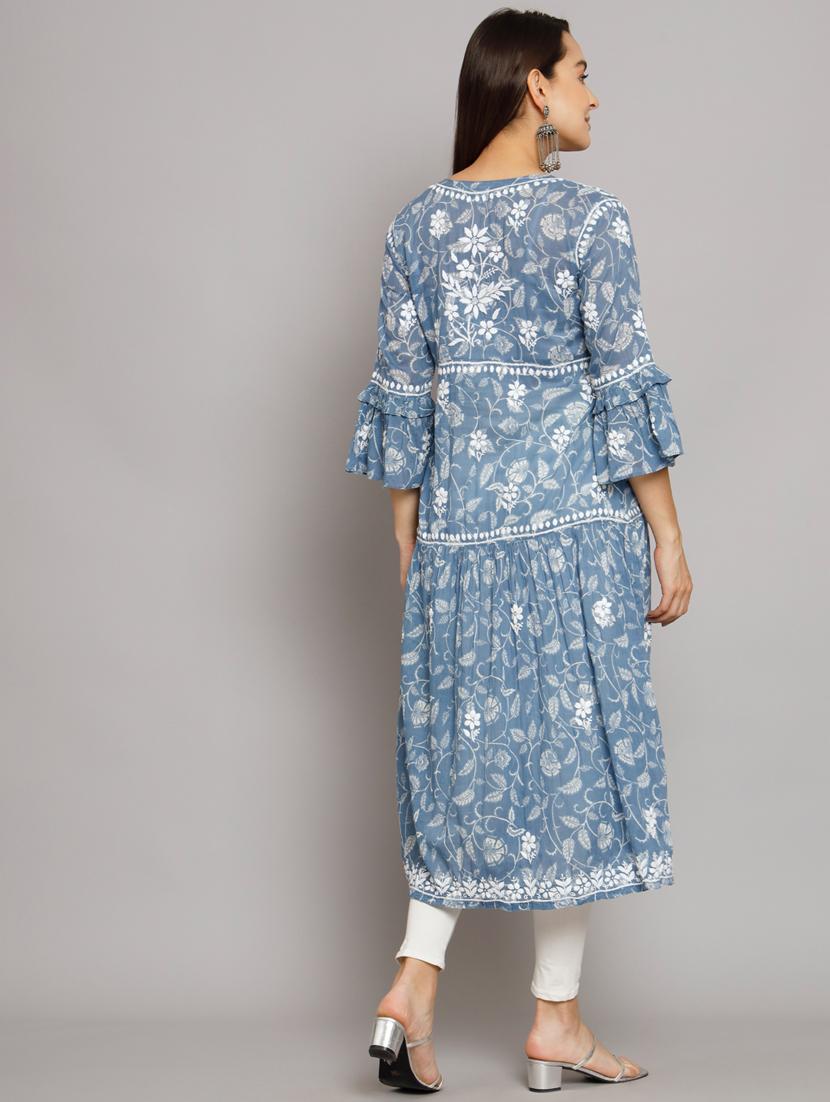 women's front slit kurta - 20070439 - Standard Image - 3