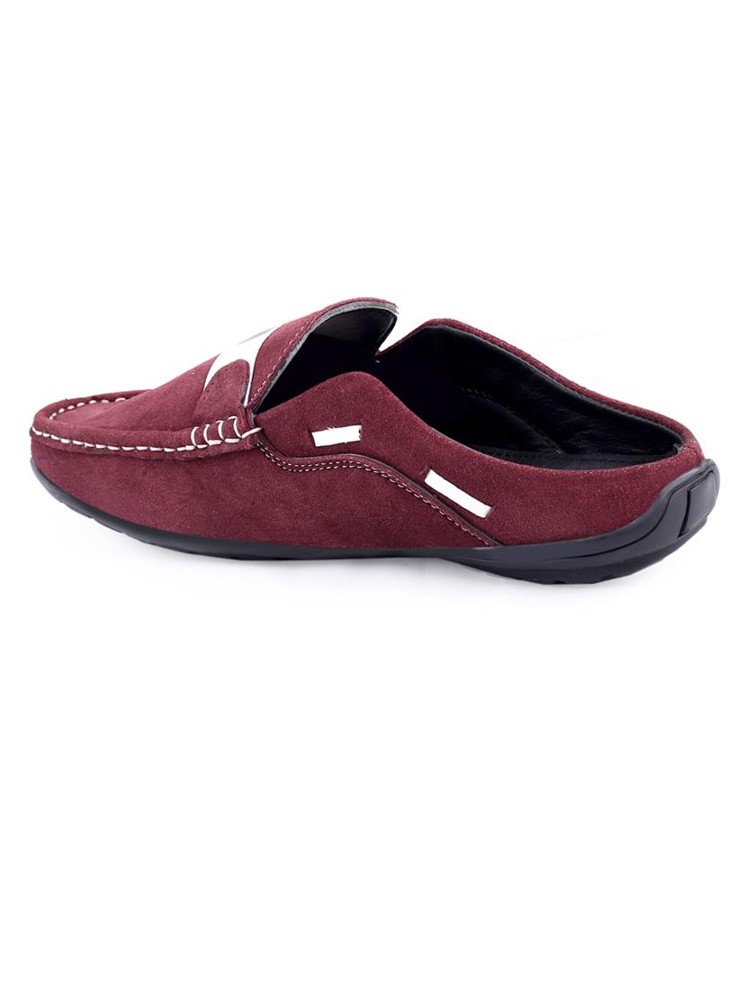red solid slip-on mules - 20070542 - Standard Image - 3