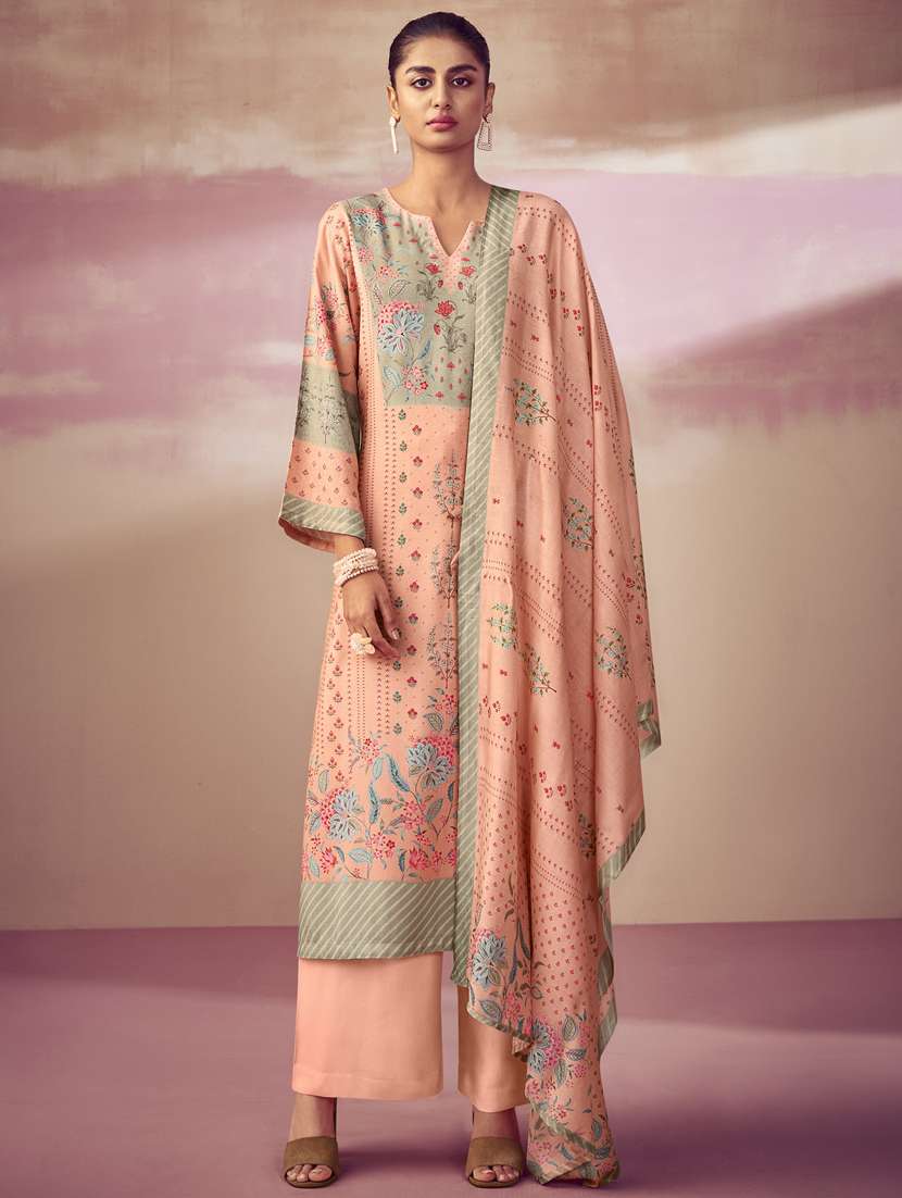 printed cotton unstitched suit set - 20072423 - Zoom Image - 0