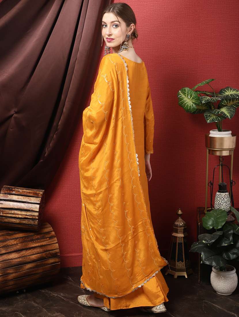 self design unstitched palazzo suits - 20072455 -  Standard Image - 3