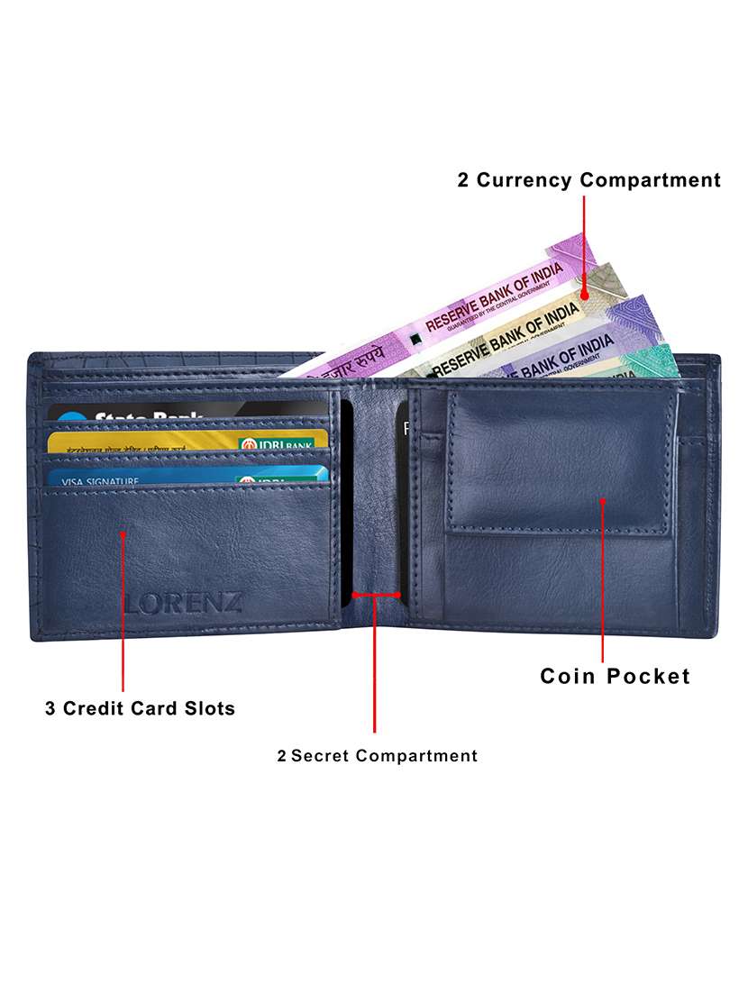 blue leatherette wallet - 20072462 -  Standard Image - 3