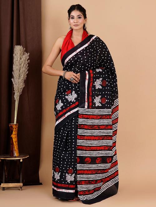 printed saree with blouse piece - 20078198 -  Standard Image - 0
