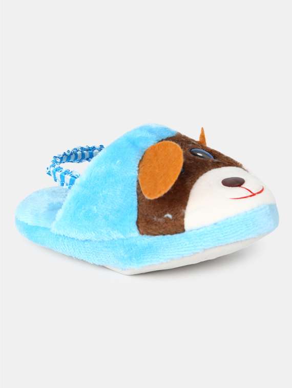 blue fabric flip flop