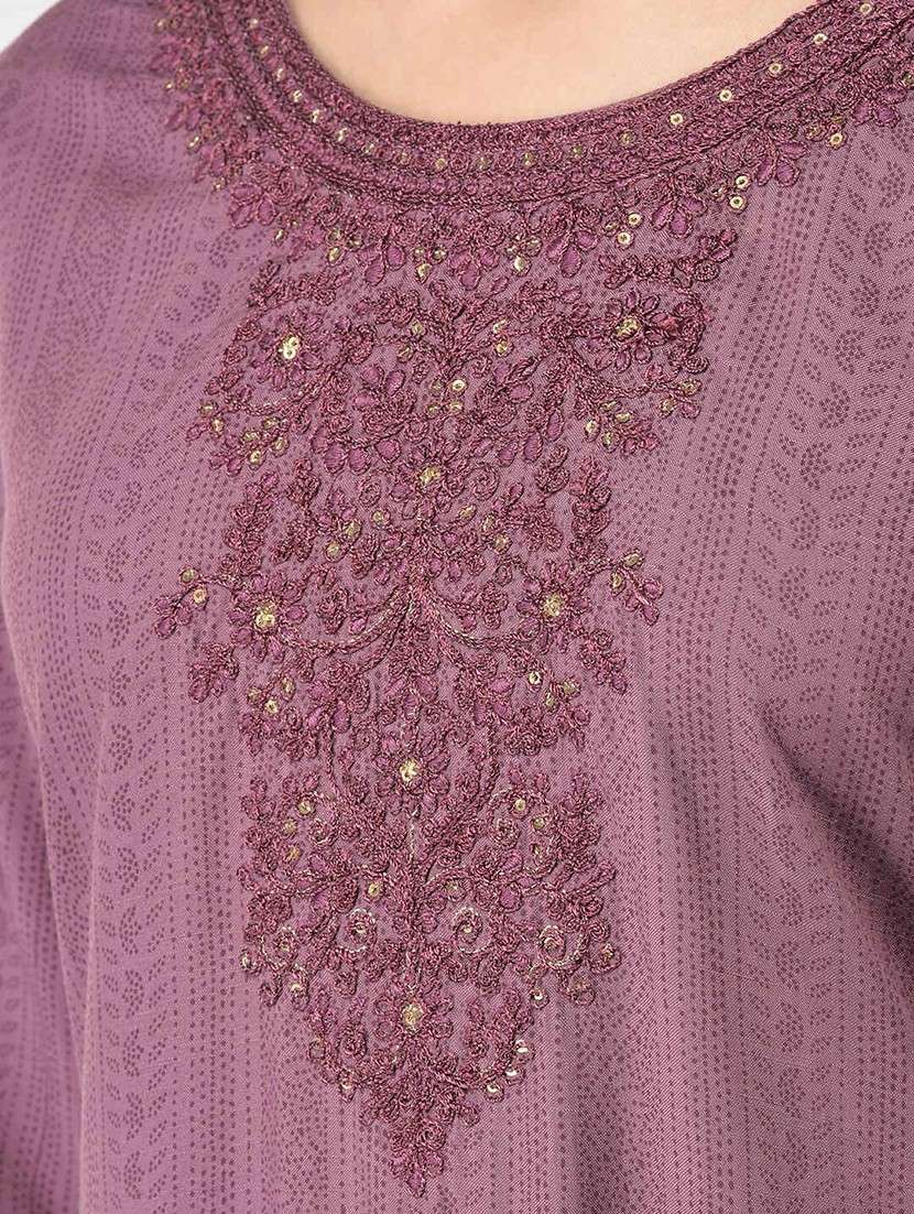 round neck printed a-line kurta - 20083161 - Standard Image - 5