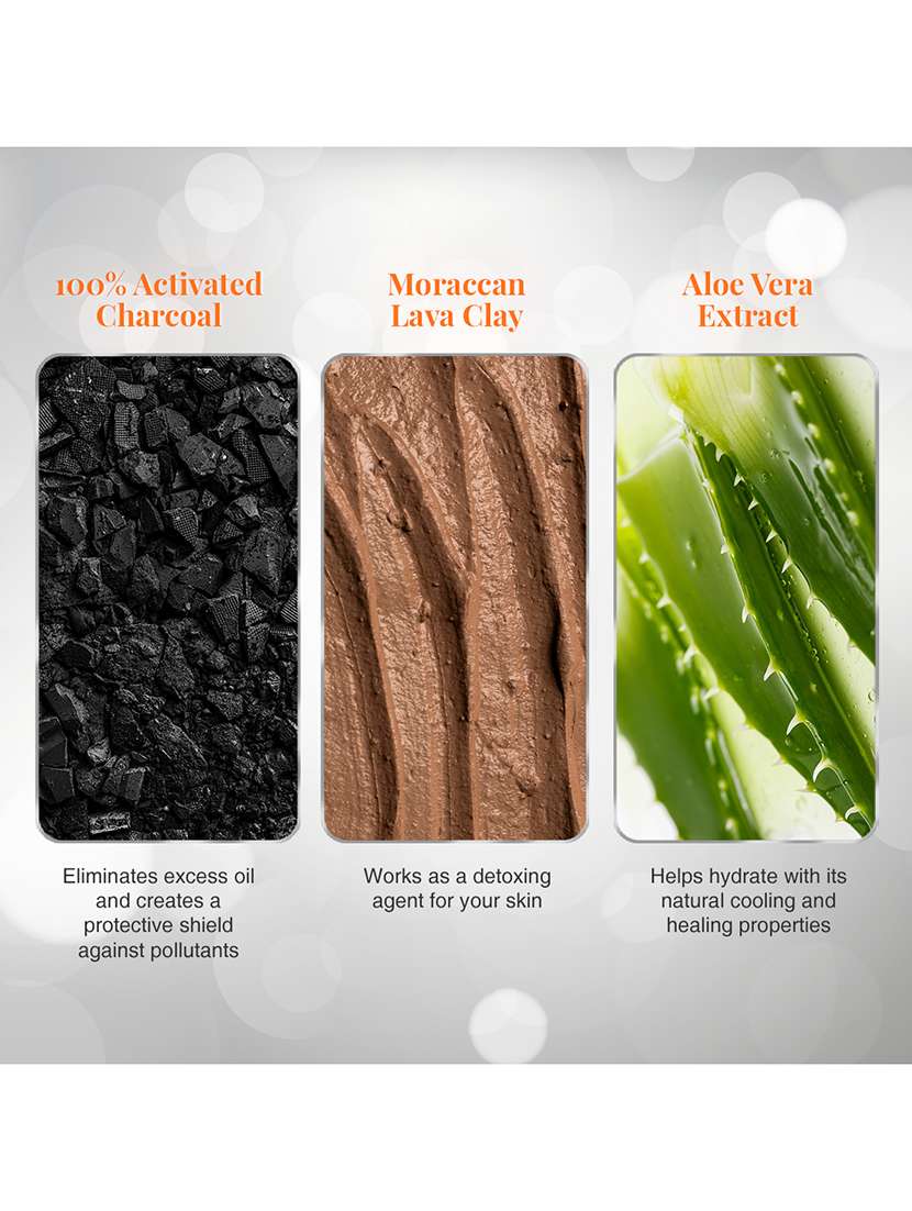 vlcc ultimo blends charcoal face wash for whitening & detoxifying - 100 ml ( pack of 3 ) - 20084815 - Standard Image - 3