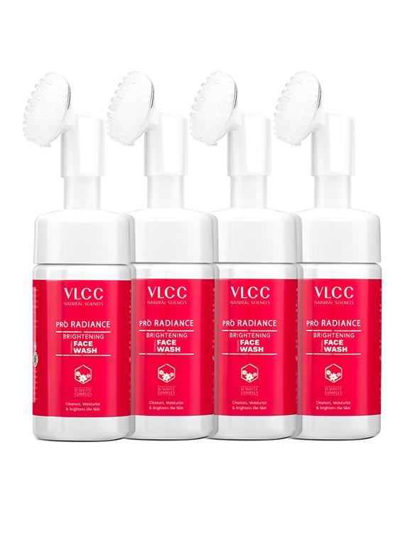 vlcc pro radiance skin brightening foaming face wash cleanses, moisturize & brightens the skin - 100 ml ( pack of 4 ) - 20084818 - Zoom Image - 0