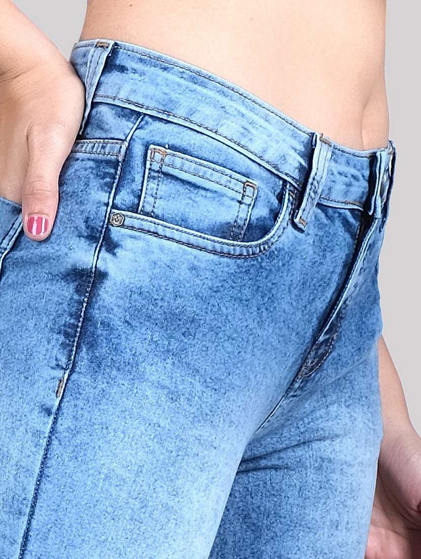 light blue mid rise denim jean - 20085272 - Standard Image - 3