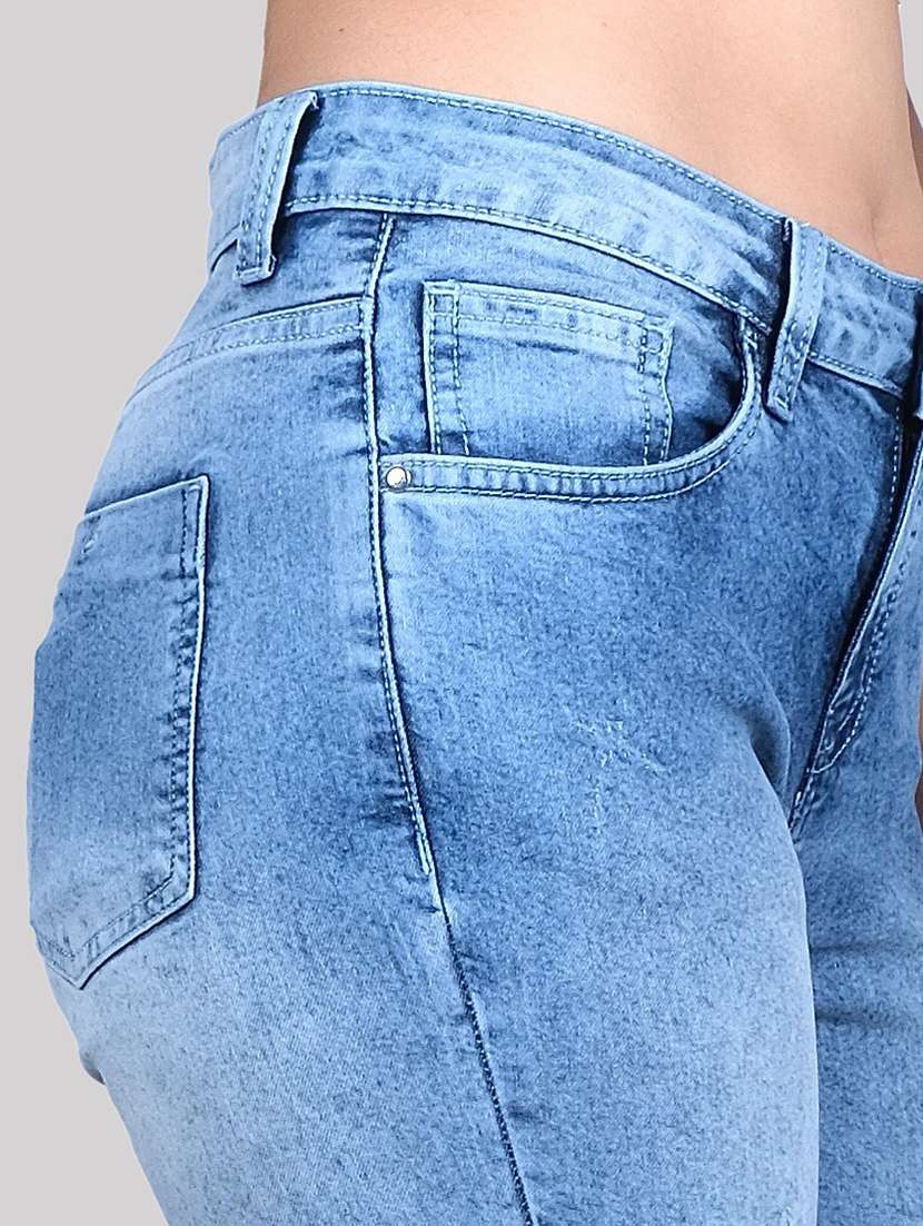 light blue mid rise denim jean - 20085276 - Standard Image - 3