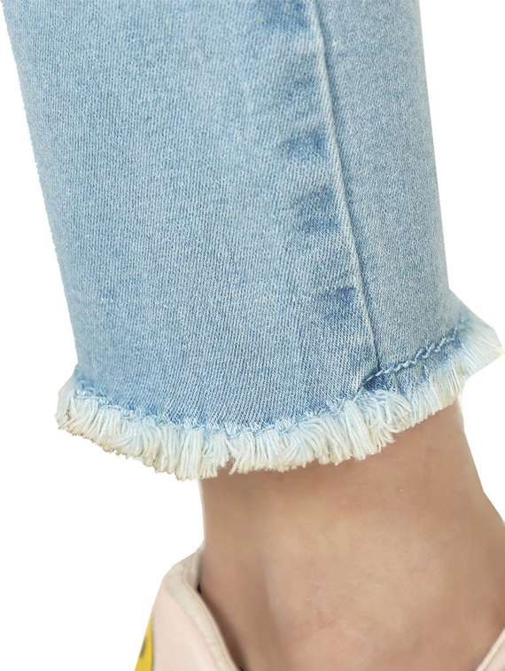 light blue solid mid rise denim jean - 20085286 - Standard Image - 3
