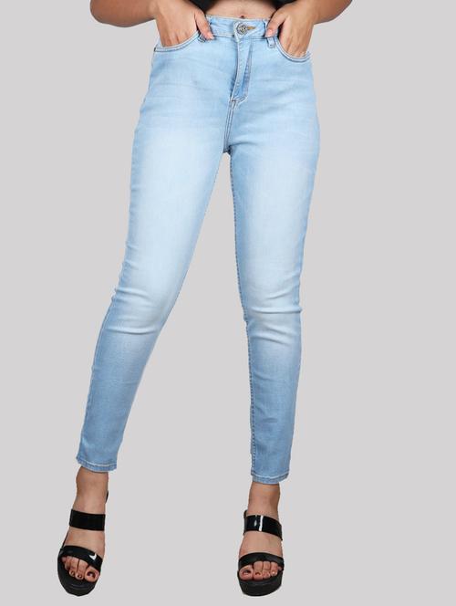 light blue solid mid rise denim jean - 20085289 - Standard Image - 0