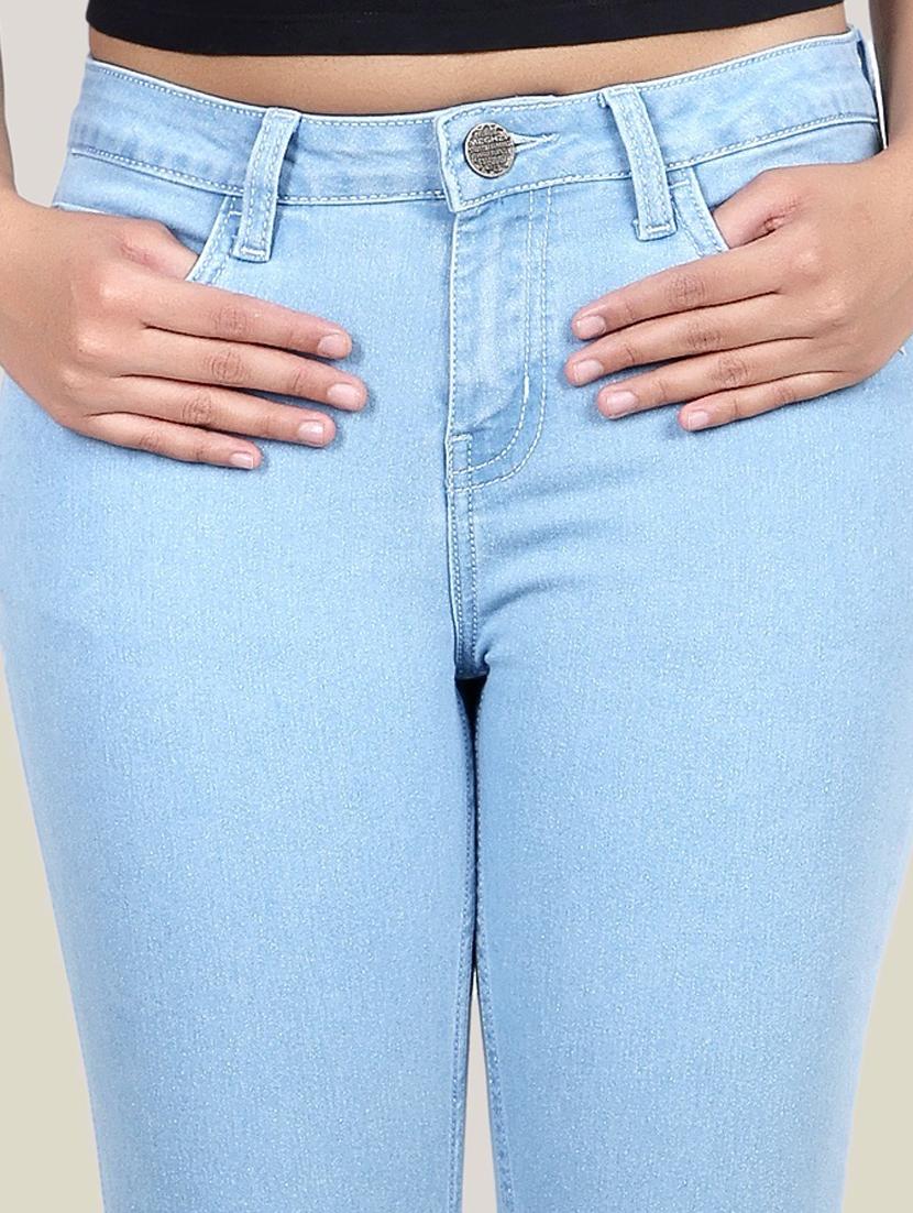 light blue solid mid rise denim jean - 20085295 - Standard Image - 3